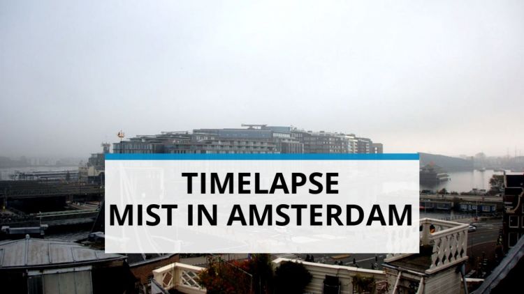 Timelapse Thick layer of fog covers Amsterdam